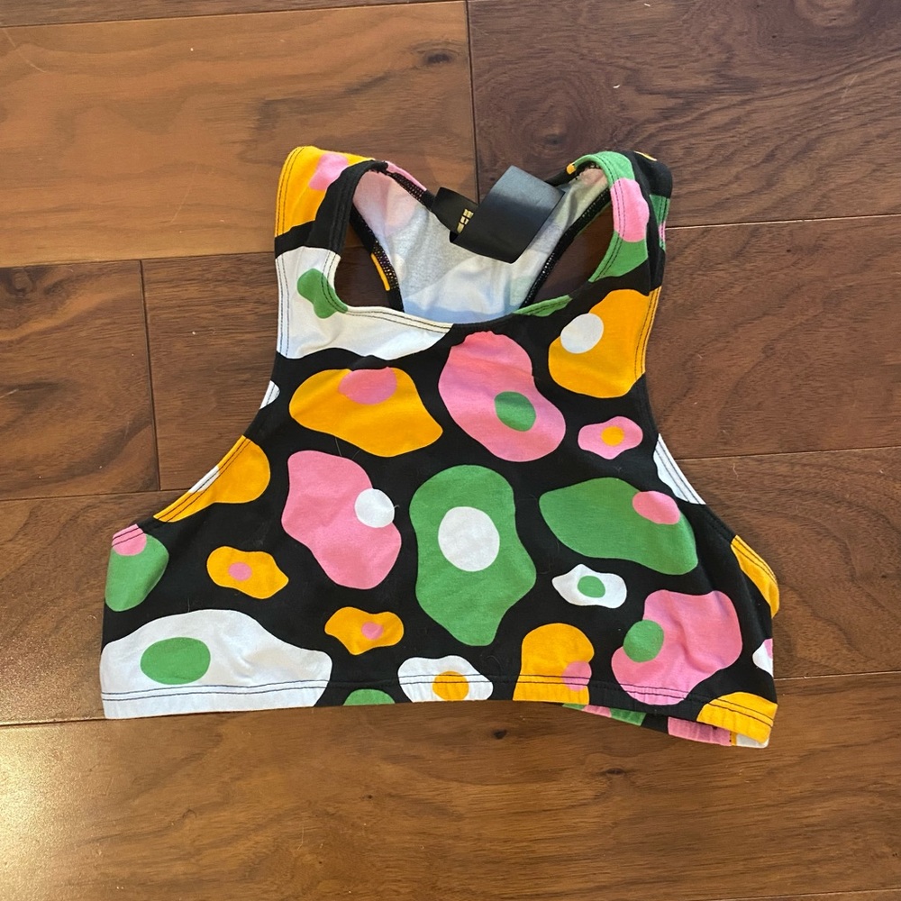 Nooworks eggs racer back bra top in size medium